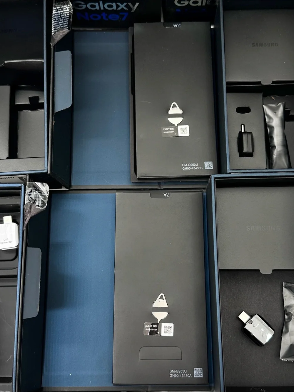 Lot of 6 EMPTY Samsung Galaxy & LG Retail Boxes with OEM Accessories